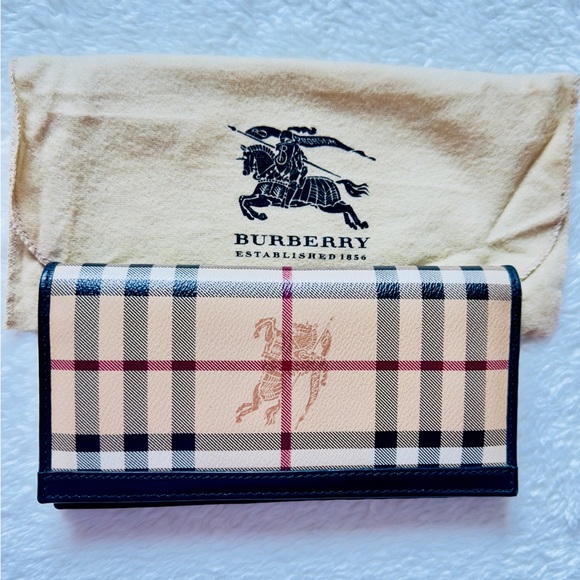Burberry Handbags - Burberry classic Check Wallet Authentic with Dust bag included